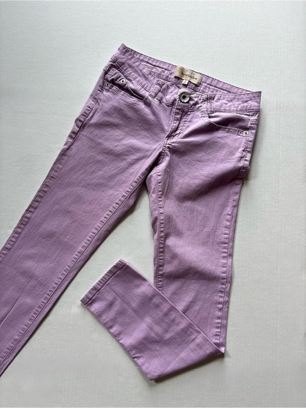Rewind Skinny Jeans Juniors 5 Purple Low to Mid Rise